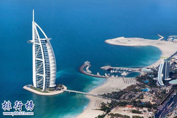 世界上最高的酒店：阿拉伯塔酒店321米,世界唯一七星级酒店