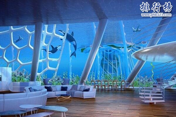 迪拜水下酒店,与鱼共眠一晚3.6万(世界唯一十星级酒店)