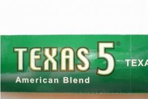 TEXAS5(德州5号)价格表图,香港德州5号香烟价格排行榜(1种)