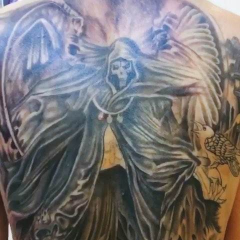 死神夜叉纹身图片